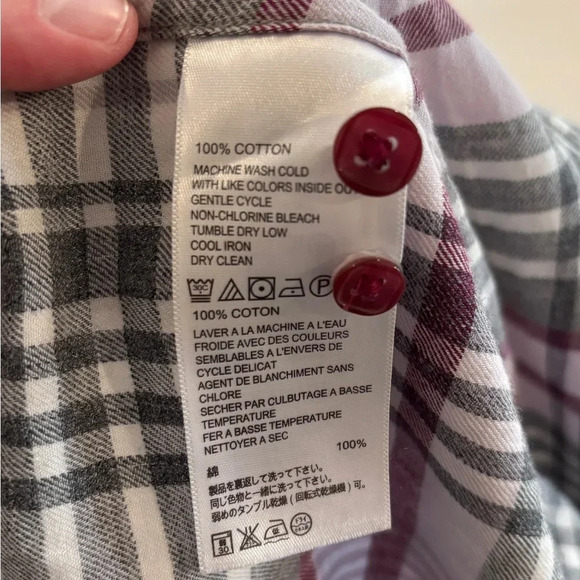 Tommy Bahama Men’s Stretch Flannel Button Up Red/Blk/Wht SZ L - Picture 4 of 8